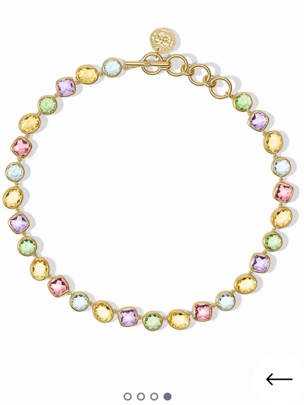 NWT Julie Vos Kaleidoscope Tennis Necklace